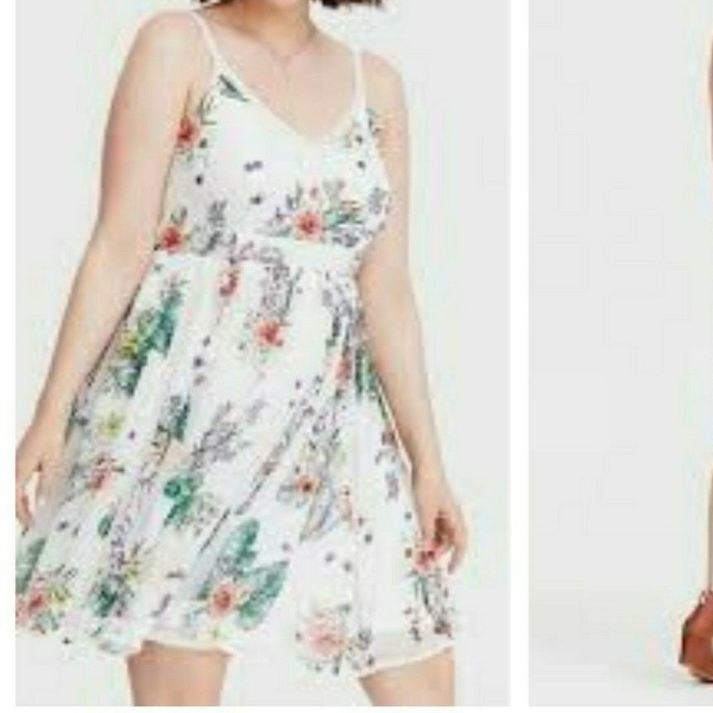 NWT! Floral dress with crochet accents